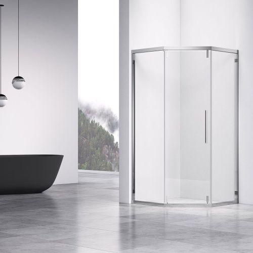 Душевой уголок Vincea Show VSP1-4SH100CL 100х100 стекло прозрачное профиль хром без поддона