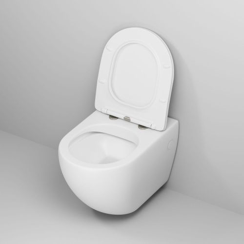 Унитаз подвесной Grossman Color GR-4411MS белый с сиденьем безободковый каскадный смыв - фото 4