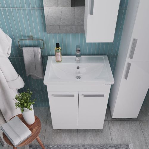 Раковина из сантехнического фарфора Kirovit Фостер 15845 50х40 накладная цвет белый - фото 4