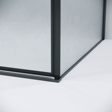 Душевой уголок Grossman Galaxy 120.K33.01.1180.21.02 110х80 стекло текстурное профиль черный без поддона