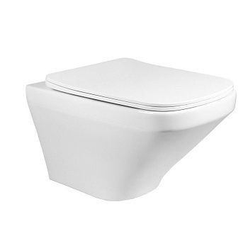 Унитаз подвесной Bond Cube F11-10 белый с сиденьем микролифт безободковый душевой смыв