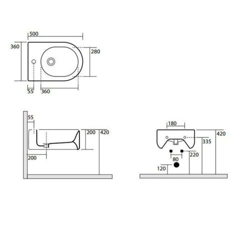 Биде подвесное Kerasan Flo 312501*1 цвет белый - фото 2