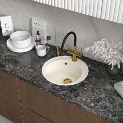 Смеситель для кухни Reflexion Lago RX9902GD на мойку золото - фото 3