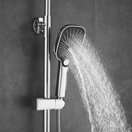 Душевая стойка Shevanik S8536 настенная цвет хром