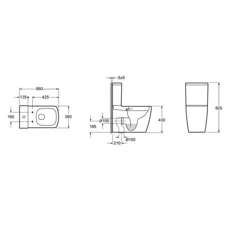 Унитаз-компакт напольный с бачком Lavinia Boho Aveo 3306010R белый глянцевый с сиденьем микролифт безободковый каскадный смыв