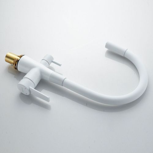 Смеситель для кухни Shevanik S668C на мойку белый - фото 4