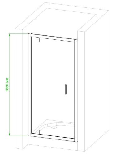 Душевая дверь Royal Bath HV RB90HV-C-CH 90х185 стекло рифленое профиль хром - фото 2
