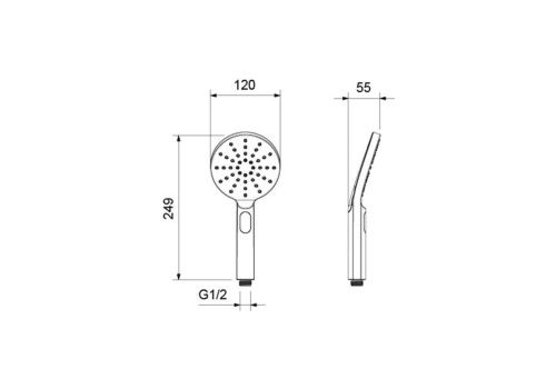 Душевая лейка Aquatek ОБЕРОН AQ2006MB цвет черный - фото 3