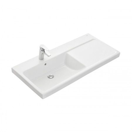 Раковина из сантехнического фарфора Roca The Gap Plus 73270MB004 100х50 накладная цвет белый