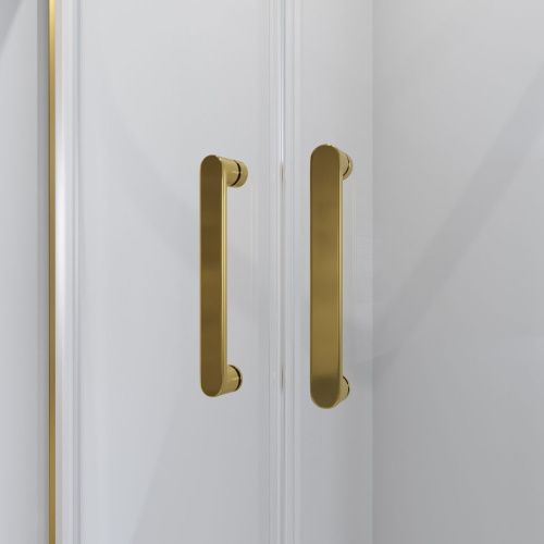 Душевой уголок Niagara Nova 64070811GOLD 100х100 стекло прозрачное профиль золото без поддона - фото 3