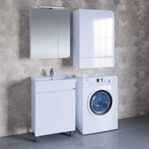 Тумба под раковину СанТа Марс 700240 60х40 напольная цвет белый - фото 3