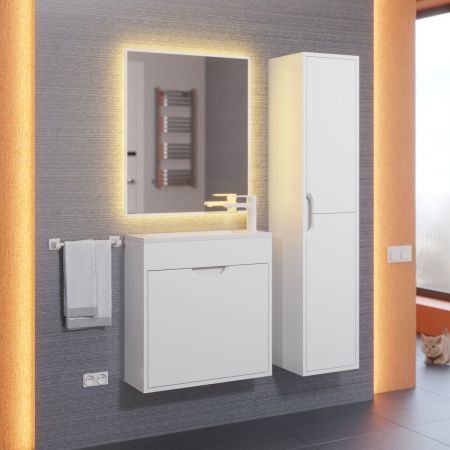 Тумба под раковину Uperwood Modul 2930205362 60х20 подвесная цвет белый