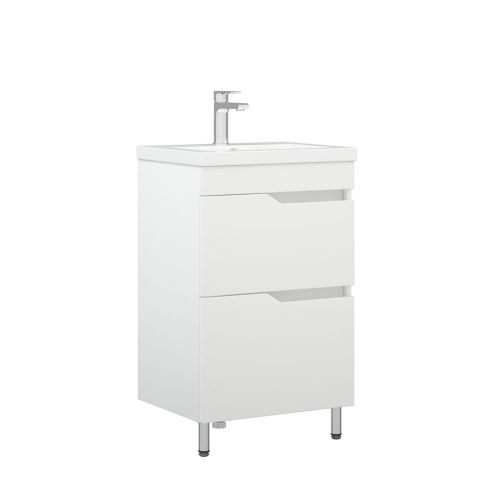 Тумба под раковину Corozo Теона SD-00001511 50х40 напольная цвет белый - фото 5