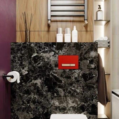 Клавиша смыва механическая Lavinia Boho RelFix 3805005R цвет хром/красный - фото 3