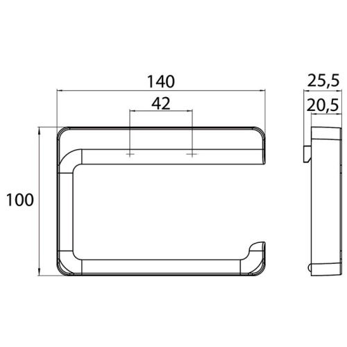 Бумагодержатель Emco Trend 0200 001 04 - фото 2
