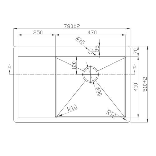 Кухонная мойка Melana ProfLine D7851H-R сатин 80х50 цвет серый поверхность матовая - фото 3