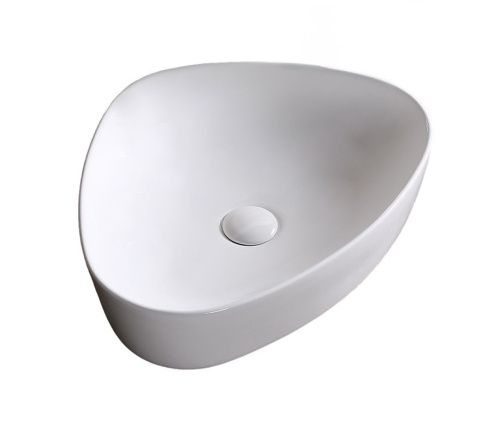 Раковина из сантехнического фарфора Cerutti SPA CR0089 50х40 накладная цвет белый без отверстий под смеситель - фото 3