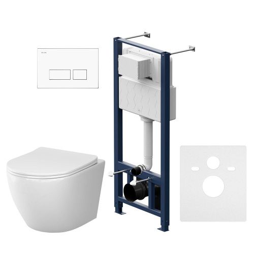 Комплект унитаз с инсталляцией с клавишей смыва Am.Pm Like IS47001.801900 - фото 2