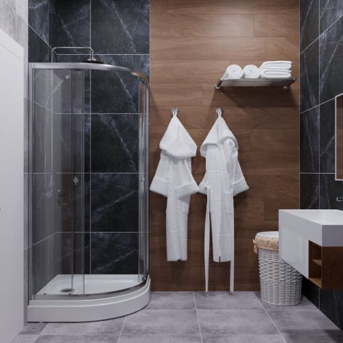 Душевой уголок Тритон Альфа Щ0000049613 90х90 стекло прозрачное профиль хром с поддоном - фото 2