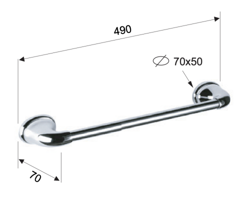 Полотенцедержатель Remer 900 NV40CR - фото 2