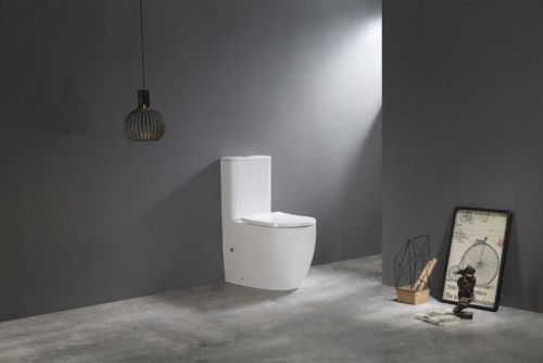 Унитаз напольный с бачком CeramaLux TR2177 белый с сиденьем микролифт смыв торнадо - фото 2