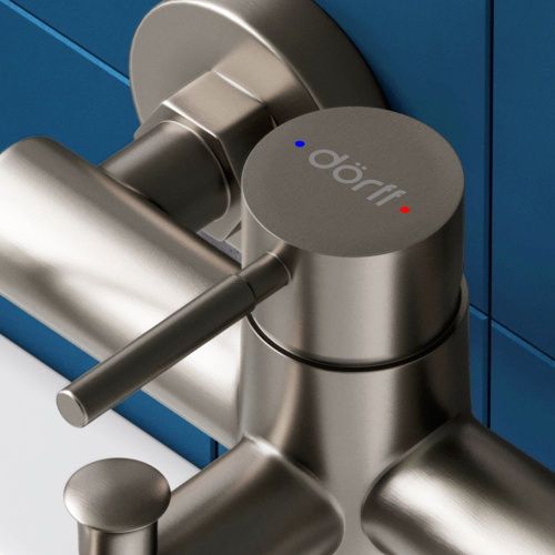 Смеситель для ванны и душа Dorff Logic NEW D3010000SS настенный нержавеющая сталь - фото 5