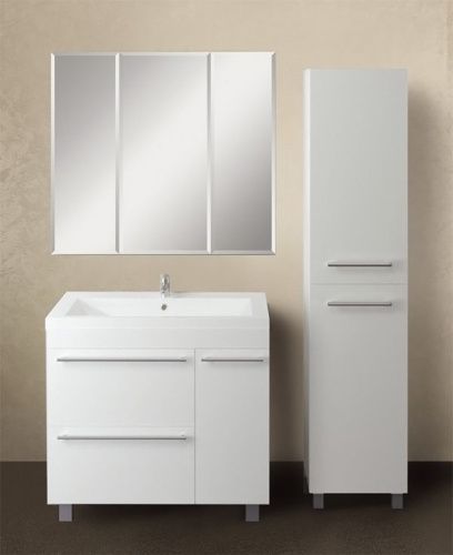 Зеркало-шкаф 1MarKa Соната У29558 90х80 подвесной цвет белый - фото 3