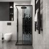 Душевой уголок Niagara Eco NG-1010-14QBLACK 100х100 стекло с рисунком профиль черный без поддона