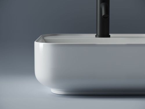 Раковина из сантехнического фарфора Ceramica Nova ELEMENT CN5014 40х40 накладная цвет белый 1 отверстие под смеситель - фото 4