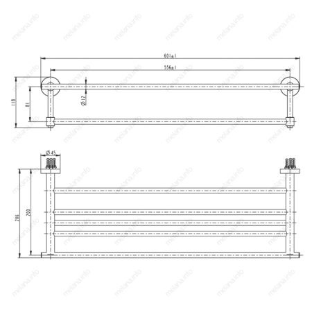 Полка для полотенец Melana 861003