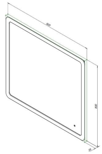 Зеркало с подсветкой Aquanet Ирис 00326447 90х80 подвесное - фото 5