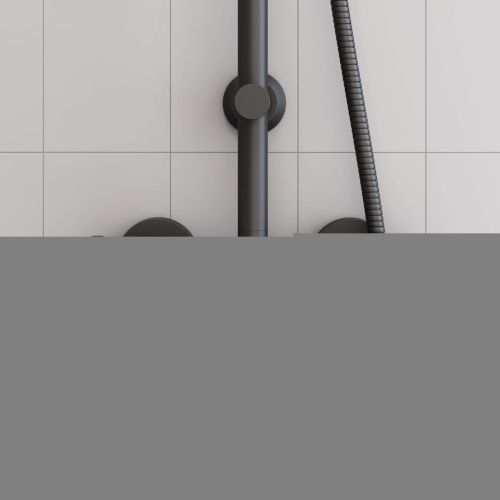 Душевая стойка Dorff Futura D0710522 настенная цвет черный с термостатом - фото 5