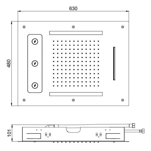 Верхний душ Almar E044190.MS хром - фото 2
