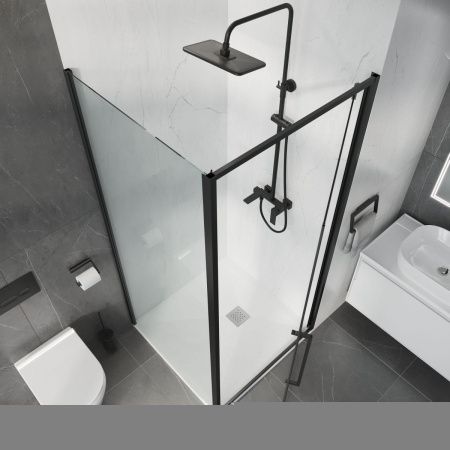 Душевой уголок Niagara Nova NG-35-8AGR-A100GR-34 100х80 стекло прозрачное профиль графит без поддона