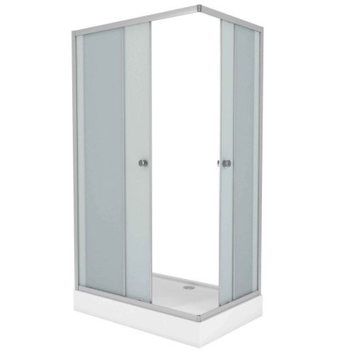 Душевой уголок Niagara Eco 1181422Q 110х80 стекло матовое профиль сатин с поддоном - фото 2