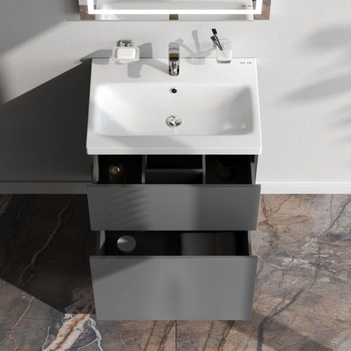 Тумба под раковину Am.Pm Gem M90FSX06022GM32 60х40 напольная цвет серый - фото 3