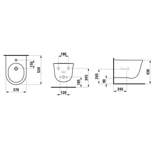 Биде подвесное Laufen New Classic 8.3085.1.000.302.1 цвет белый - фото 2