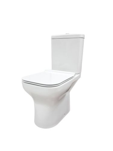 Унитаз напольный с бачком Creo Сeramique ARCHILITE COMBO-AS1003/ARL1002/AS1001T белый с сиденьем с микролифт душевой смыв - фото 4