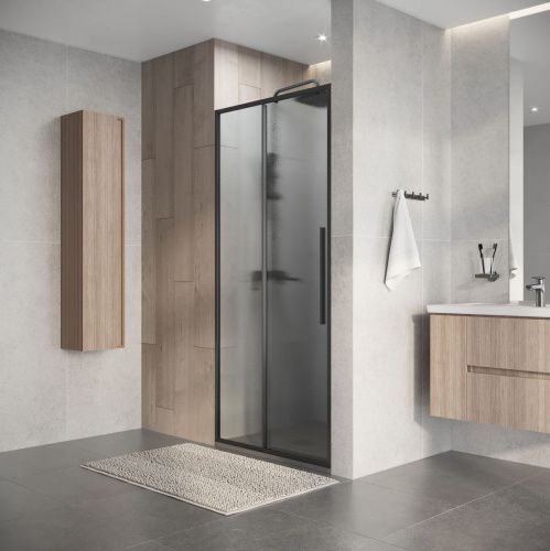 Душевая дверь Niagara Nova NG-34-L10CHGR 100х195 стекло шиншилла профиль графит - фото 5