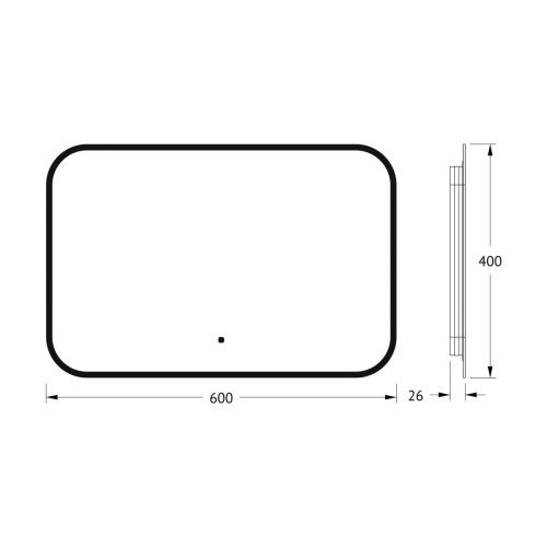 Зеркало с подсветкой Defesto AURA DF 2962RH 60х40 подвесное - фото 2