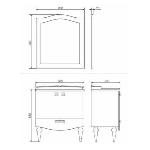 Тумба с раковиной Comforty Монако 00-00006677CF 80х50 напольная цвет белый - фото 2