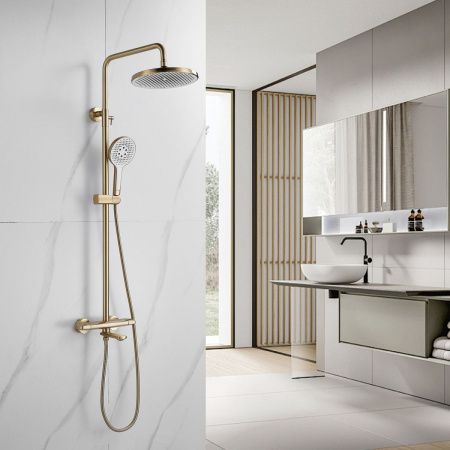 Душевая стойка Rose R3936G настенная цвет золото