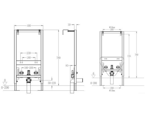 Инсталляция для биде Wonzon & Woghand WW-TI823A - фото 2