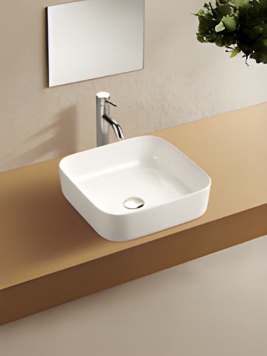 Раковина из сантехнического фаянса WeltWasser WW SK 10000003840 40х40 подвесная цвет белый без отверстий под смеситель - фото 2