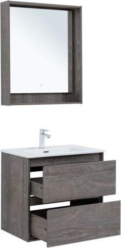 Тумба под раковину Aquanet Милан 00336373 70х50 подвесная цвет коричневый - фото 5