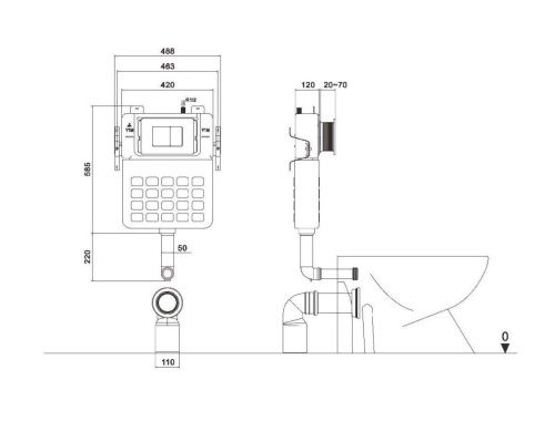 Инсталляция для унитаза Cerutti SPA CR333 - фото 2