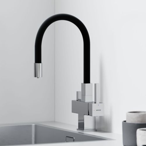 Смеситель для кухни Sancos Arno SC4005CH на мойку черный/хром - фото 3
