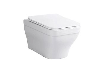 Унитаз подвесной Aquatek АМАДЕО AQ1163-00 белый с сиденьем микролифт безободковый каскадный смыв