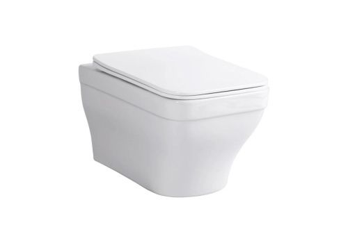 Унитаз подвесной Aquatek АМАДЕО AQ1163-00 белый с сиденьем микролифт безободковый каскадный смыв