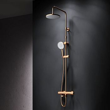 Душевая стойка Am.Pm X-Joy F0785A544 настенная цвет золото с термостатом
